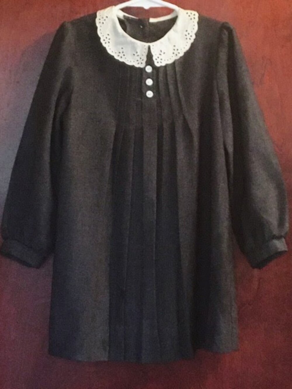Vintage 1960s Petite Gamine Girl's Size 6 Traditional Schoolgirl Style Dress